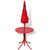 Parasol From VidaXL 3 Piece Kids' Garden Bistro Set With Parasol In Red | SKU: 41842 | UPC: 8718475960706