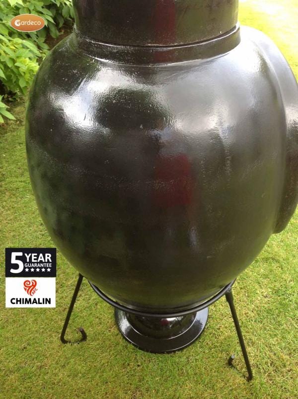 Gardeco Asteria Extra Large Black Chimalin AFC Chiminea | SKU: AFC-C51.75 | Barcode: 5031599045290