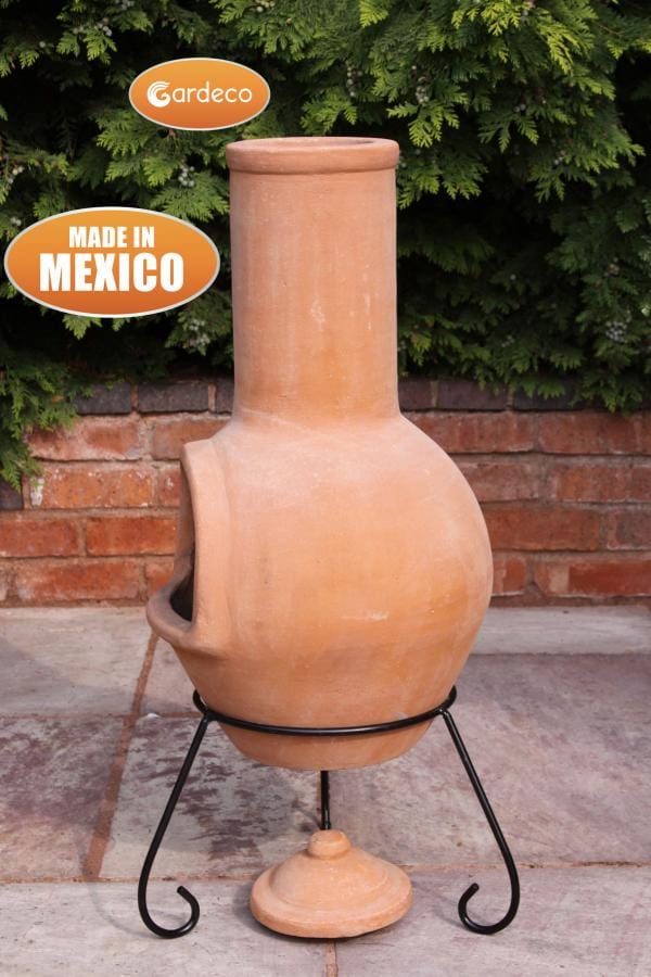 Mexican Chimenea Natural Terracotta