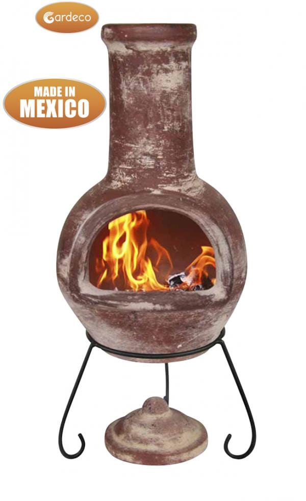 Gardeco Large Colima Mexican Chiminea In Red | SKU: C21C.02 | Barcode: 5031599033587