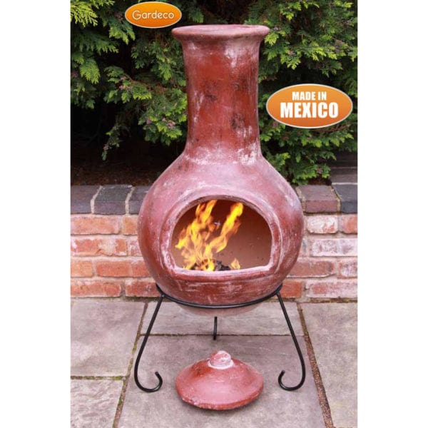 Gardeco Extra Large Colima Mexican Chiminea In Red | SKU: C8C.02 | Barcode: 5031599030890