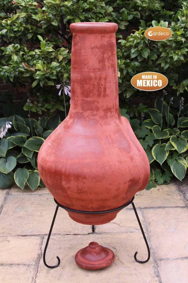 Mexican Chimenea In Brown