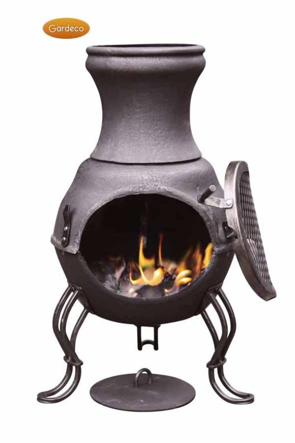 Gardeco Billie Small Cast Iron Chiminea In Bronze | SKU: CASTCHI8-BR | Barcode: 5031599034034