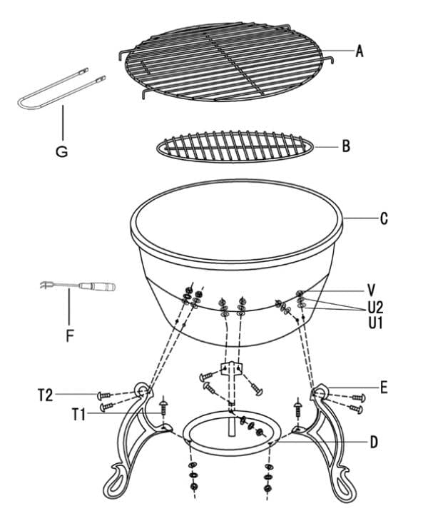 Cast Iron Fire Bowl Assembly