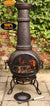 Gardeco Extra-Large Toledo Cast Iron Chimenea In Bronze Grapes