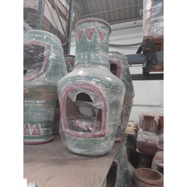 Gardeco Triangulo Mexican Chiminea In Green | SKU: C5T.03 | Barcode: 5031599