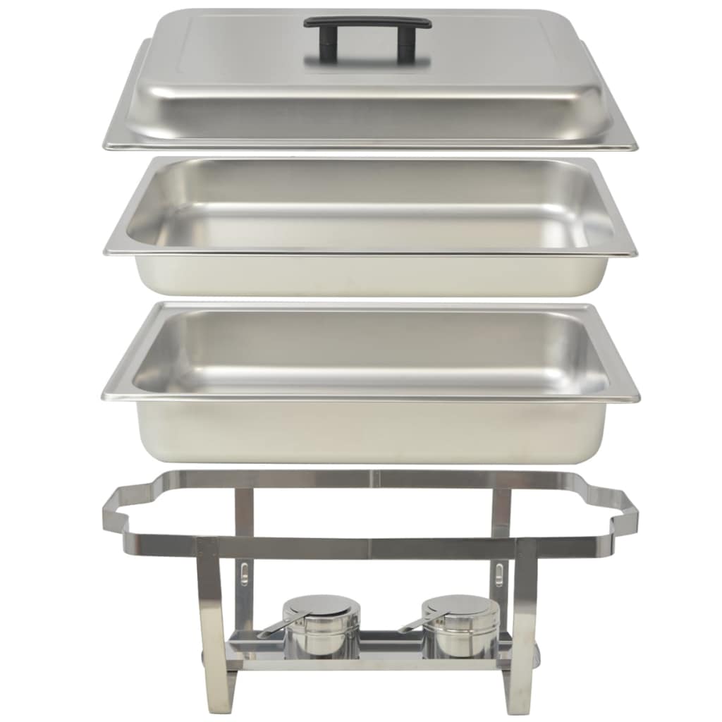 VidaXL Stainless Steel 4 Piece Chafing Dish Set | SKU: 50530 | UPC: 8718475508779 | Weight: 21.2kg