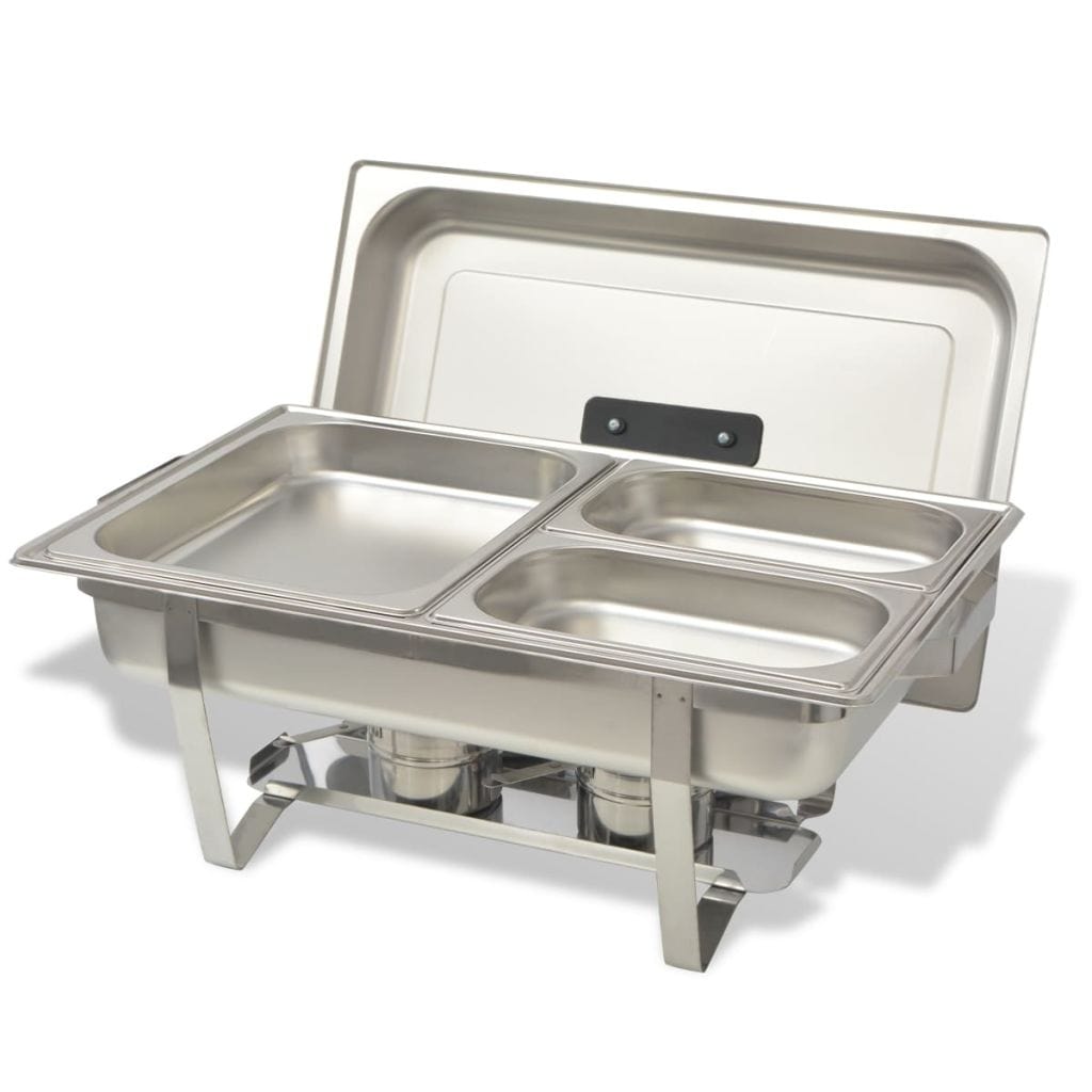 VidaXL Stainless Steel 3 Piece Chafing Dish Set | SKU: 50529 | UPC: 8718475508762 | Weight: 15.9kg