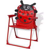 Chair From VidaXL 3 Piece Kids' Garden Bistro Set With Parasol In Red | SKU: 41842 | UPC: 8718475960706