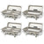 VidaXL Stainless Steel 4 Piece Chafing Dish Set | SKU: 50530 | UPC: 8718475508779 | Weight: 21.2kg